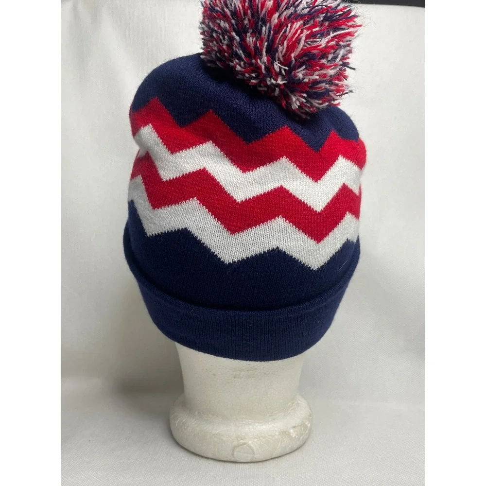 University of Richmond Spiders Lacrosse Beanie Cap OSFM Red White Blue Pom Hat